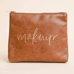 Faux Leather Makeup Bag